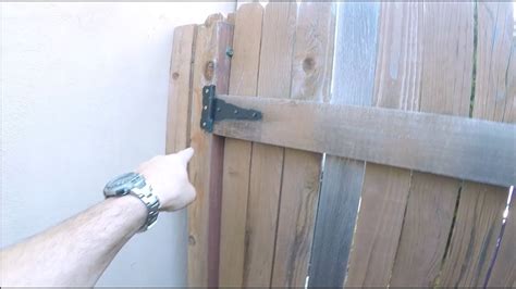 How To Fix A Fence Gate How To Sagging Fence Gate Repair with Custom DIY Hinges - YouTube